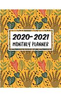 2020-2021 Monthly Planner: Two Year At A Glance Calendar Appointment Schedule 24 Months Jan 2020 - Dec 2021 Organizer. Floral Pattern Design
