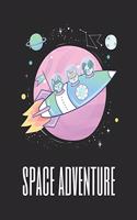 Space Adventure: Wide Ruled Notebook Planner Journal Perfect For Back To School, Christmas, Secret Santa Gift, Creative Writing 8x10-130 Pages