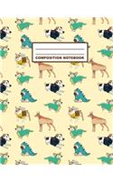 Composition Notebook: Dogs Pattern Cover Design - College Ruled - 120 Blank Lined Pages - 8.5" X 11" - Matte Finished Soft Cover