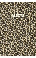 Alexys: Personalized Notebook - Leopard Print (Animal Pattern). Blank College Ruled (Lined) Journal for Notes, Journaling, Diary Writing. Wildlife Theme Des