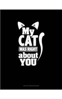 My Cat Was Right About You: Unruled Composition Book(1885 Unruled Composition Book)