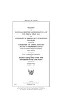 Hearing on National Defense Authorization Act for fiscal year 2008 and oversight of previously authorized programs