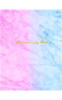 Beekeepers Log Book: Bee hive inspection and maintenance record notebook for advanced bee keeping Pink purple and blue marble design