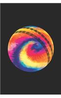 Tie Dye Cricket Notebook - Sports Gift for Cricket Player - Cricket Journal - Cricket Diary