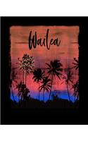 Wailea: Maui Hawaiian Christmas Notebook With Lined Wide Ruled Paper For Taking Notes. Stylish Tropical Travel Journal Diary 7.5 x 9.25 Inch Soft Cover. For