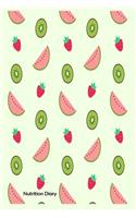 Nutrition Diary: Weight Loss Progress Notebook Fruit Pattern Blank Logbook Gift