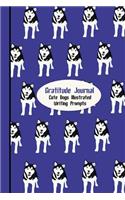 Gratitude Journal: Cute Dogs - Purple Husky: Full color comic Dogs illustrated writing prompts Thankfulness Diary and Blessings Journal 6 x 9(Illustrated Writing Prompts Gratitude Journal Paperback)