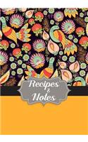 Recipes and Notes: Blank Cookbook Journal to Write in Document Favorite