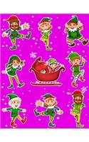 Christmas Holiday Sticker Album Dancing Elves
