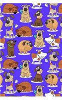 Bullet Journal Notebook for Dog Lovers Funny Dogs Pattern 5