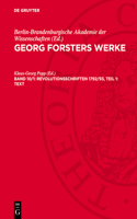 Revolutionsschriften 1792/93, Teil 1: Text