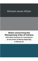 Notes concerning the Wampanoag tribe of Indians with some account of a rock picture on the shore of Mount Hope Bay, in Bristol, R.I: (English)