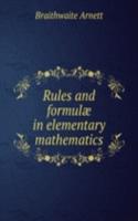 Rules and formulae in elementary mathematics