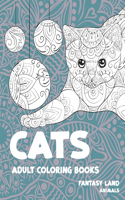 Adult Coloring Books Fantasy Land - Animals - Cats