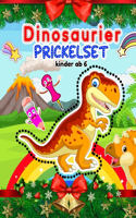 Prickelset Kinder Dinosaurier Ab 6: Dinosaurier Glitzerglück - Prickelset Für Kinder Ab 5 - 7 - Prickeln Und Ausmalen - Prickelbilder Weihnachten - Aktivitätsbuch Vorschule & Prickeln 