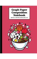 Graph Paper Composition Notebook Quad Rule 5x5 Grid Paper - 150 Sheets (Large, 8.5 x 11"): Ramen Sports