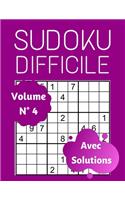 Sudoku Difficile(Volume 4): 100 Sudoku Difficile Pour Adultes, Gros Caractères, Sudoku 9x9 Niveau Difficile - Diabolique
