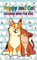 Puppy and cat coloring book for kids
