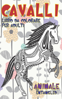 Libro da colorare per adulti - Entangled - Animale - Cavalli