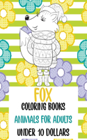 Coloring Books Animals for Adults - Under 10 Dollars - Fox