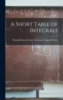 Short Table of Integrals