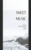 Sheet Music 12 staves with treble clef / G clef 120 pages 8.5