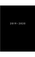 2019 - 2020: Weekly Planner Starting May 2019 - Dec 2020 8.5 x 11 Dated Agenda Appointment Calendar Organizer Book Soft-Cover Matte Black