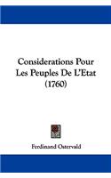 Considerations Pour Les Peuples De L'Etat (1760)
