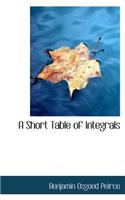 A Short Table of Integrals
