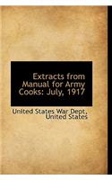 Extracts from Manual for Army Cooks: July, 1917