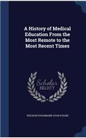A History of Medical Education from the Most Remote to the Most Recent Times