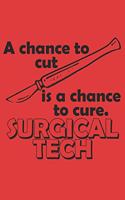 A chance to cut is a chance to cure. surgical tech
