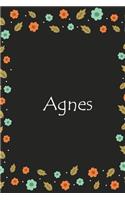 Agnes: Lined Notizbuch / Tagebuch Gift, 120 Pages, 6x9, Soft Cover, Matte Finish
