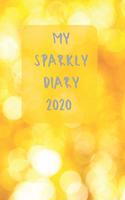 My sparkly 2020 diary - 2020 diary week to view - Monthly and weekly to do - Week by week journal/planner approx A5 size -150 pages (yellow glitter cover)