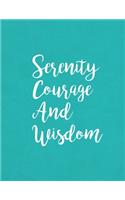 Serenity Courage And Wisdom: Teal Green Christian Bible Study Planner Journal Notebook Organizer - Women Weekly Daily Verse Scripture Prayer Notes Devotion SOAP Reflection Worsh