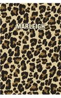 Marleigh: Personalized Notebook - Leopard Print (Animal Pattern). Blank College Ruled (Lined) Journal for Notes, Journaling, Diary Writing. Wildlife Theme Des