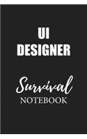 Ui Designer Survival Notebook: Small Undated Weekly Planner for Work and Personal Everyday Use Habit Tracker Password Logbook Music Review Playlist Diary Journal