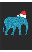 Elephant with Santa Hat Christmas Notebook - Christmas Elephant Journal - Christmas Gift for Animal Or Elephant Lovers, Zookeepers, Veterinaries: Medium College-Ruled Journey Diary, 110 page, Lined, 6x9 (15.2 x 22.9 cm)