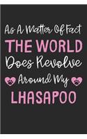 As A Matter Of Fact The World Does Revolve Around My LhasaPoo: Lined Journal, 120 Pages, 6 x 9, LhasaPoo Dog Gift Idea, Black Matte Finish (As A Matter Of Fact The World Does Revolve Around My LhasaPoo Journal)