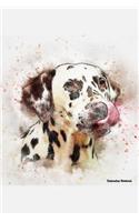 Dalmatian Notebook: Beautiful Hand Painted Watercolor Dog Journal