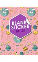 Blank Sticker Book: Blank Sticker Book For Adults, Sticker Books For Girls 4-8 Collecting, Sticker Album For Boys, Sticker Collecting Books For Girls, Cute Space Cover