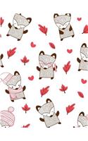 Fox Notebook Grid: Wildlife Animal Grid Paper Page Journal Squared Graph Sheet Graphing Doodling Drawing Sketching Journaling Women Girl Men Boy Teen Writing Diary Sch