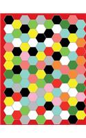 Blank Hex- Hexagonal- Hexagon - Honeycomb Graph, Grid Paper, Notebook, Sketch Book