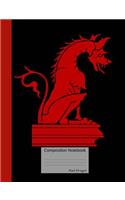 Red Dragon Composition Notebook: Dot Grid, Dotted Paper Journal for Teens, Students and Teachers, for School and Work, Journaling and Writing