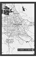 Weekly Planner: Book with San Jose California Map Cover Design ( USA )