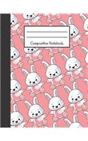 Composition Notebook: Large 120 Page, Back to School Notebook, Cute Rabbit Design (8.5 X 11)