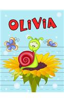 Olivia: Personalized Book with Child's Name, Primary Writing Tablet, 65 Sheets of Practice Paper, 1" Ruling, Preschool, Kindergarten, 1st Grade, 8 1/2" X 11": Personalized Book with Child's Name, Primary Writing Tablet, 65 Sheets of Practice Paper, 1" Ruling, Preschool, Kindergarten, 1st Grade, 8 1/2" X 11