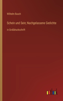 Schein und Sein; Nachgelassene Gedichte