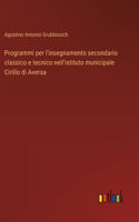 Programmi per l'insegnamento secondario classico e tecnico nell'istituto municipale Cirillo di Aversa