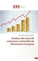 Analyse Des Taux de Croissance Sectorielle de l'Economie Française